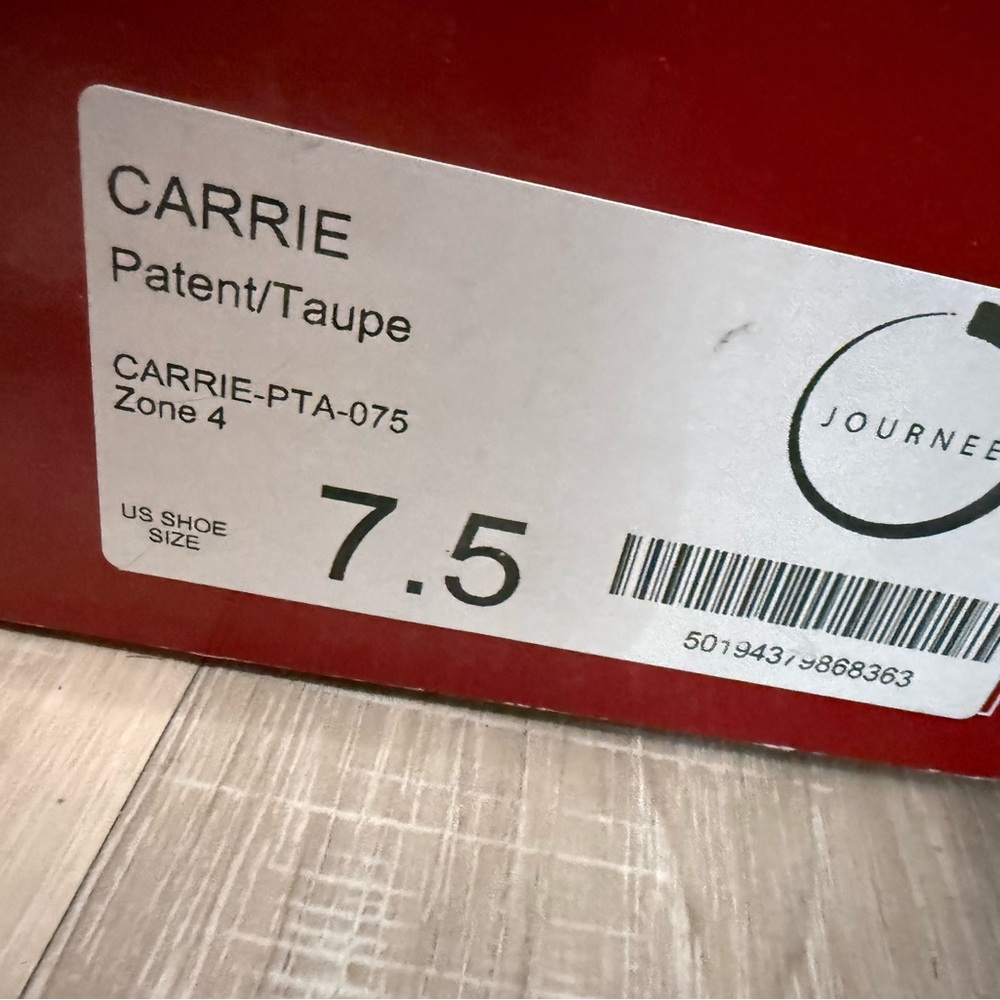 Journee Collection Beige Mary Jane Flats - Picture 5 of 6